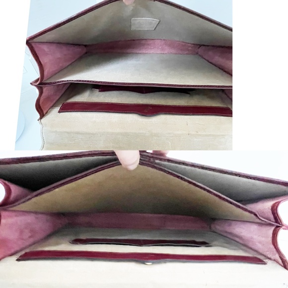 Renwick Canada Briefcase Bag Oxblood Leather Business Bag Vintage Luxe Rare - Picture 10 of 11